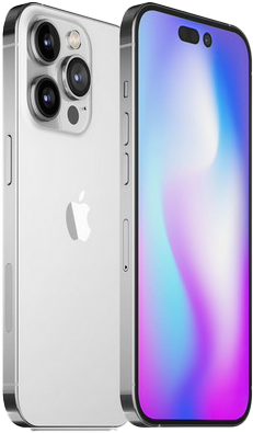 Iphone 14 Png Isolated File (white, lavender)