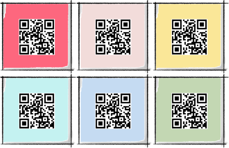 Qr Code Png File (lavender, red, pink, beige, silver)