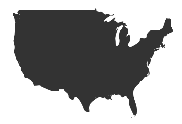 Usa Map Png Image (black, gray, green)