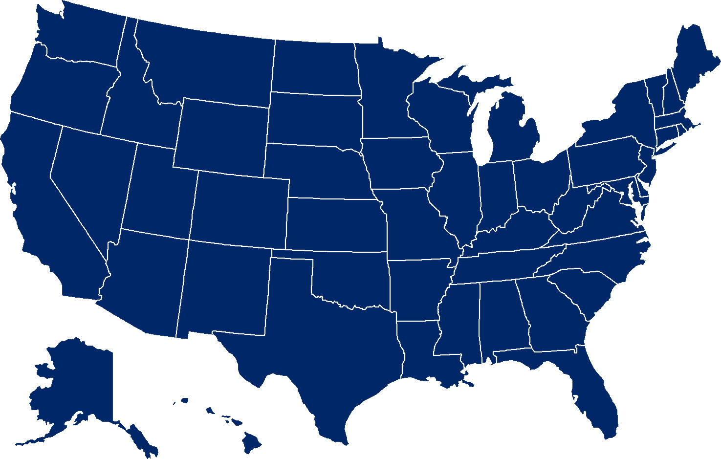 Usa Map Transparent Background (navy, white)