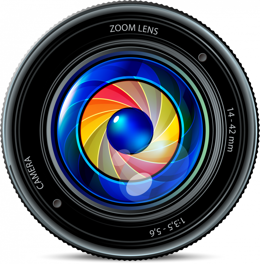 Dslr Camera Lens Png File (black)