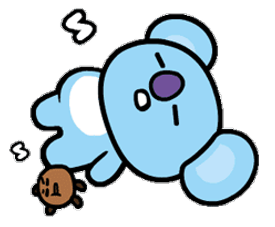 Bt21 Character Transparent Png (white, black, lavender, mint, gray)