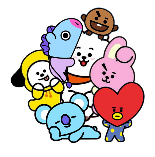 Bt21 Png Free Download (white, black, pink, mint, chocolate)