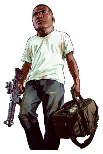 Gta Characters Transparent Png (black, beige)