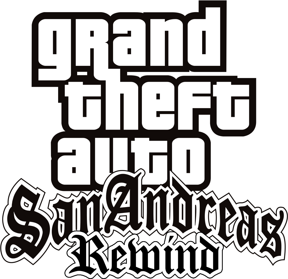 Gta Grand Theft Auto Png File (black, white)