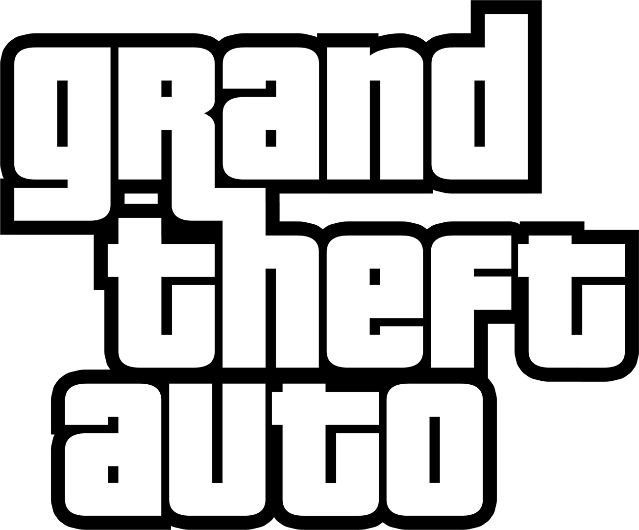 Gta Grand Theft Auto Png Pic (black, silver, white)