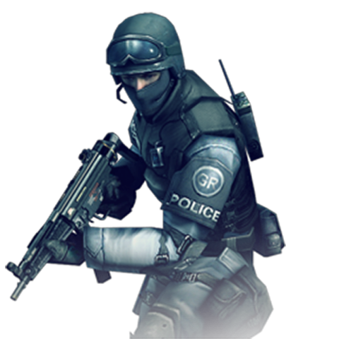 Swat Png Cutout (black, white)