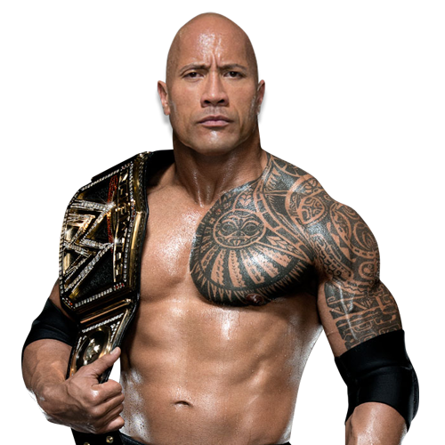 Wwe The Rock Png File (black)