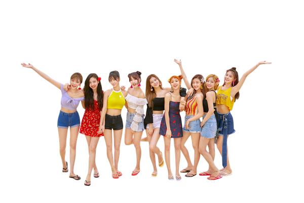 Twice Group Png Clipart (black)