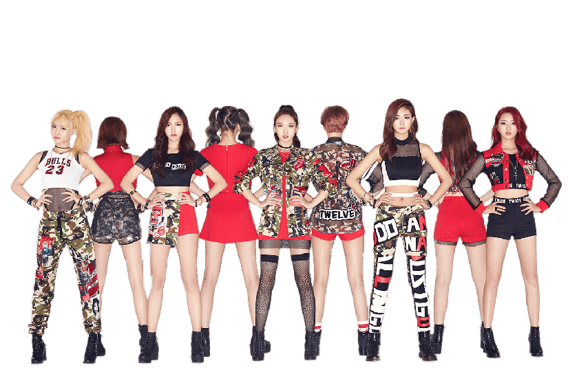 Twice Group Png Hd (gray)