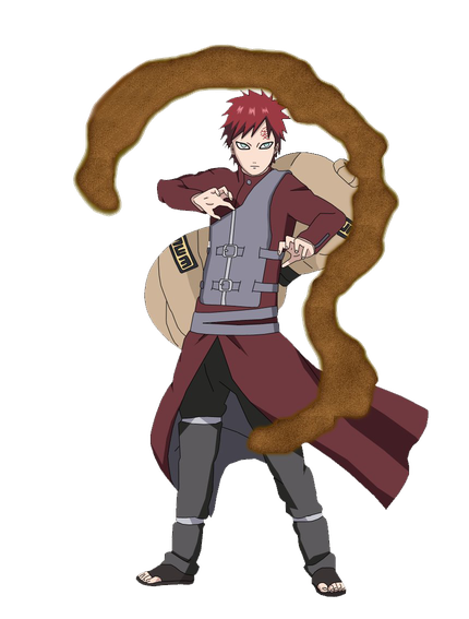 Gaara Png Pic (olive, gray, black, maroon, silver)