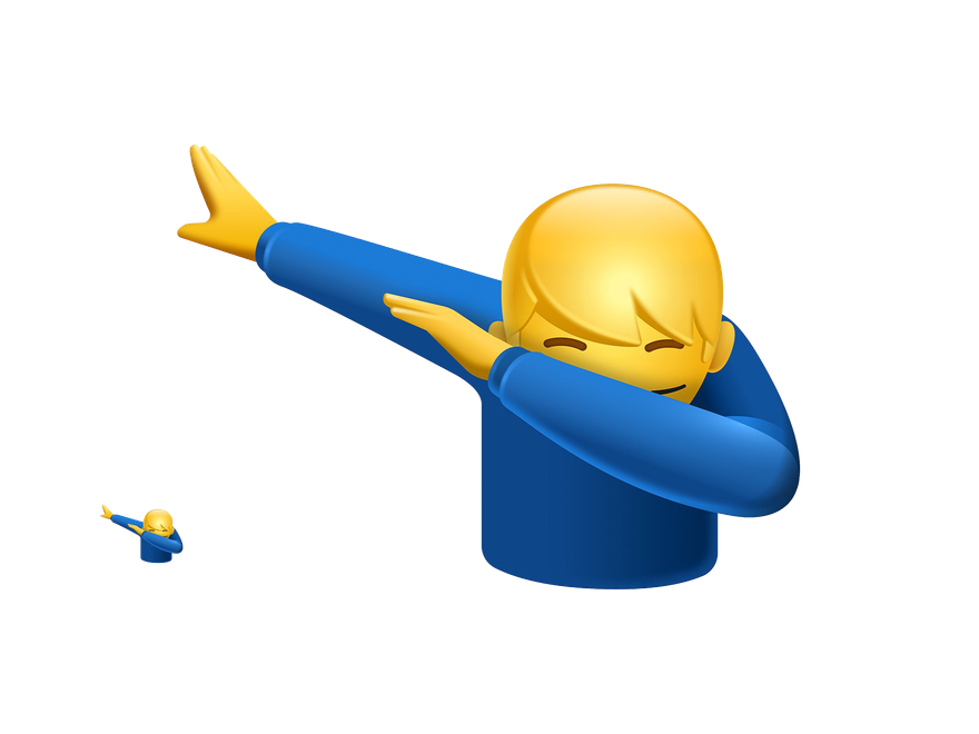 Dab Emoji Png Free Download (black, navy, teal)