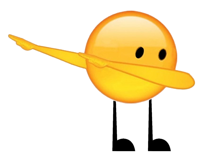 Dab Emoji Png Image (pink, gray, black, white, gold)