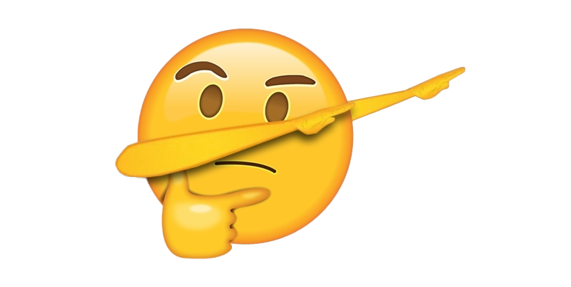 Dab Emoji Png Transparent Image (white, pink, salmon, gold)