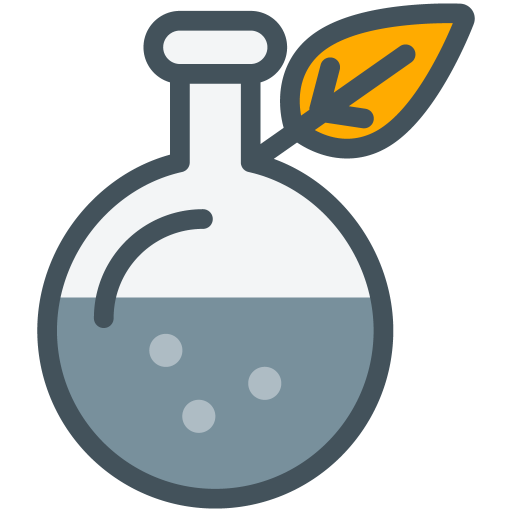 Lab Flask Leaf Icon Free Png Icon Download (gray, orange, black, white)