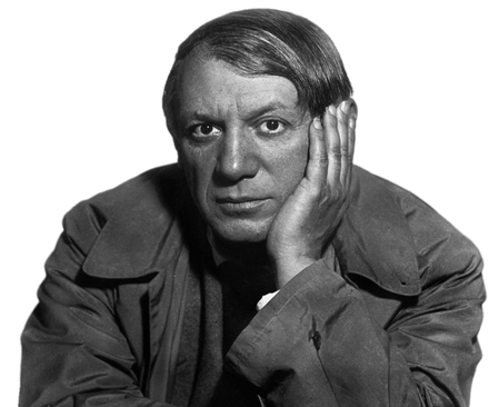 Pablo Picasso Png File (indigo, black)