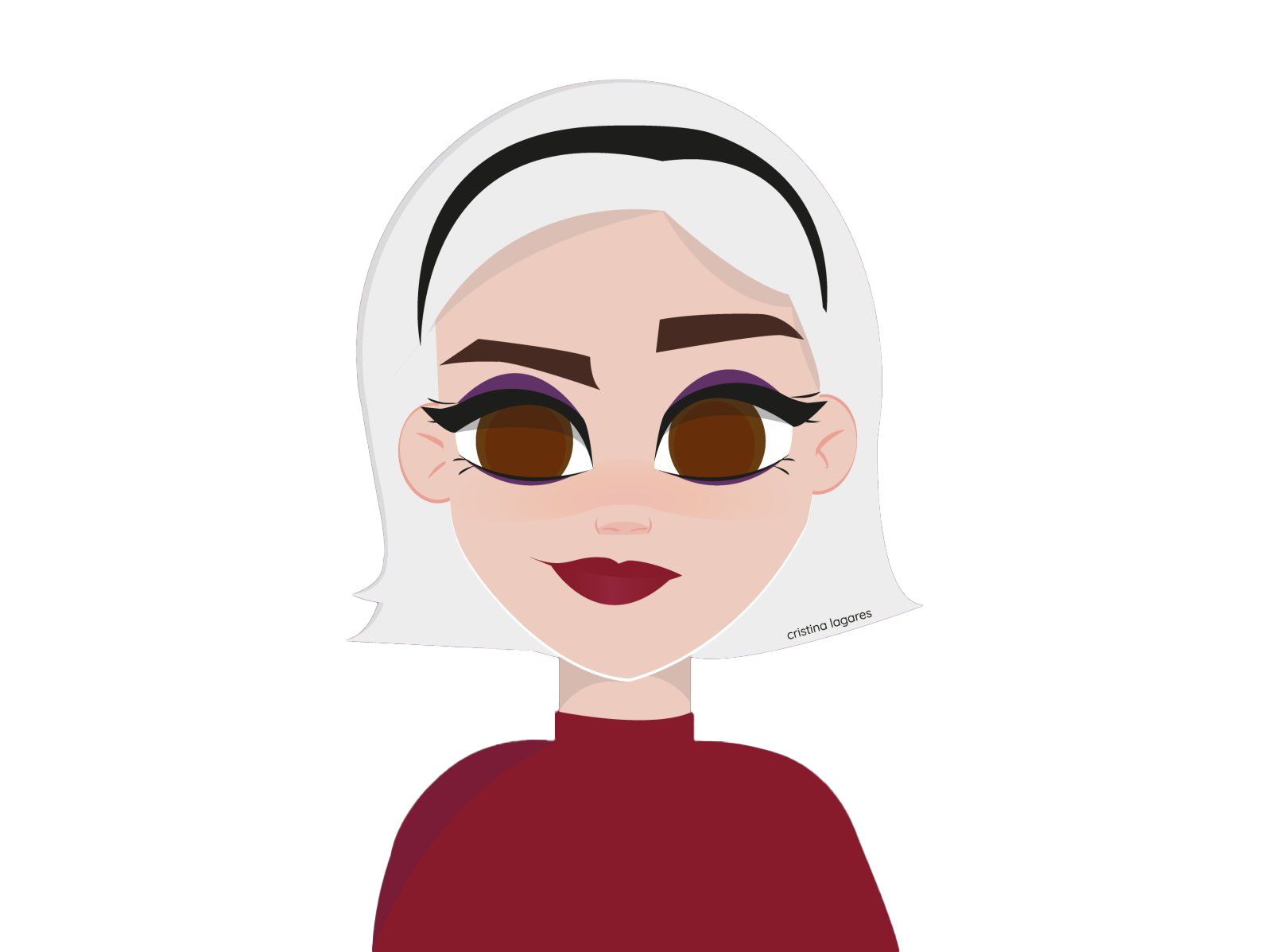 Sabrina Png Transparent Image (maroon, pink, lavender, white)