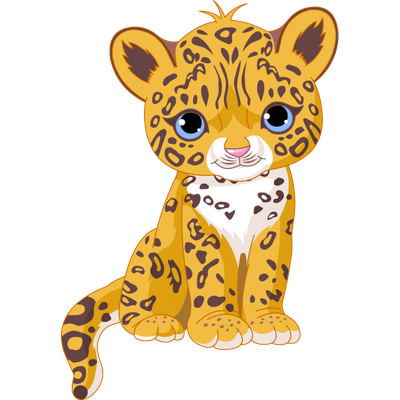 Baby Jaguar Transparent Png (gray, silver, black, white, orange)