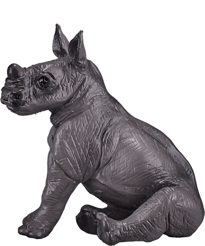 Baby Rhino Png Pic (black, gray, indigo)