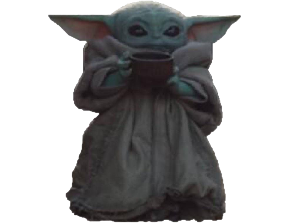 Baby Yoda Background Png (white, black, indigo)