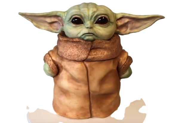 Baby Yoda Transparent Background (beige, black, silver)