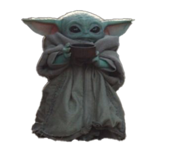 Baby Yoda Transparent Images Png (white, black, indigo)