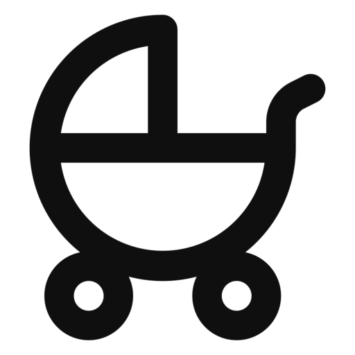 Baby Carriage Free Png Icon Download (black)