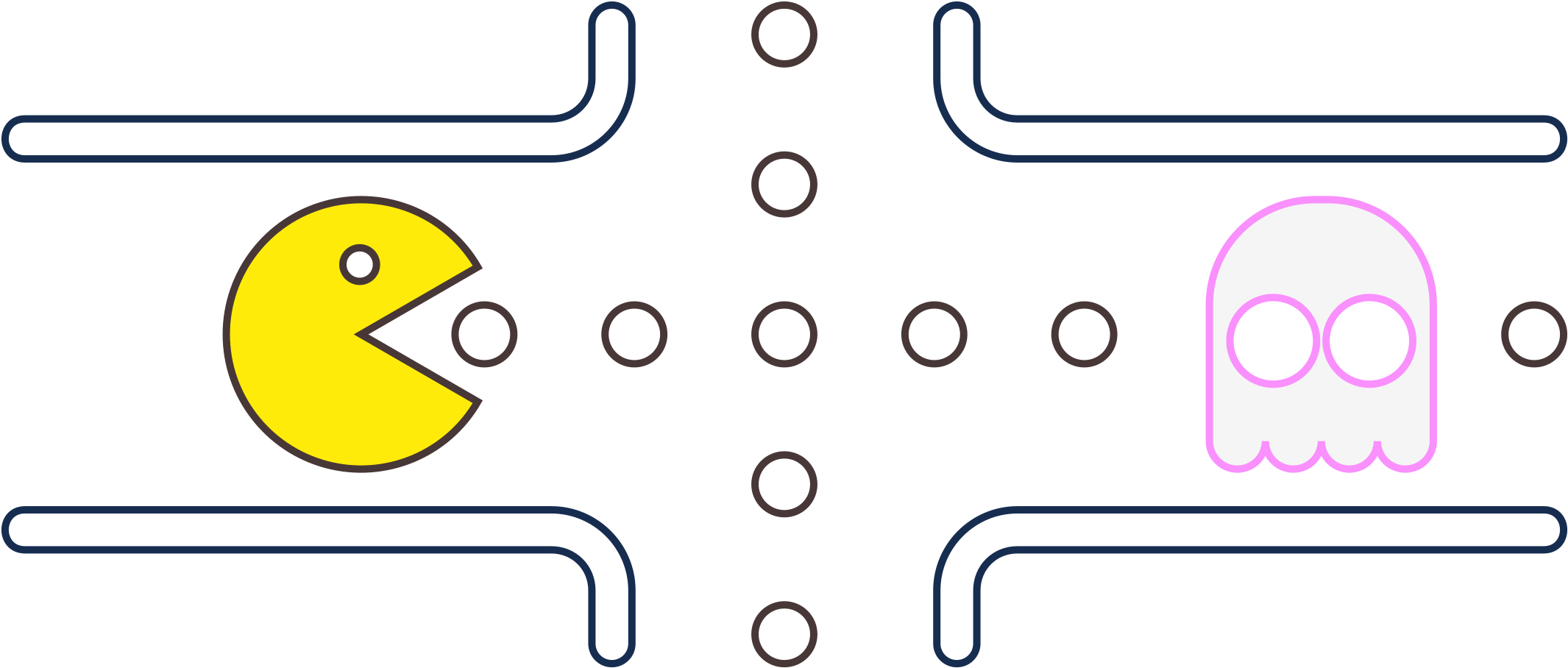 Pac Man Png File (yellow, black)