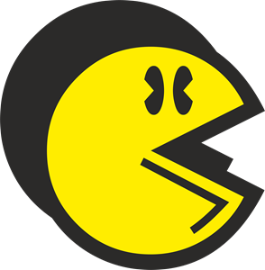 Pac Man Png Isolated Image (yellow, black, gray)