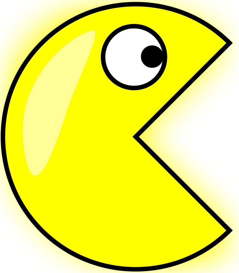 Pac Man Png Photo (beige, yellow, black, white)