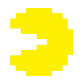 Pac Man Transparent Png (yellow, black)