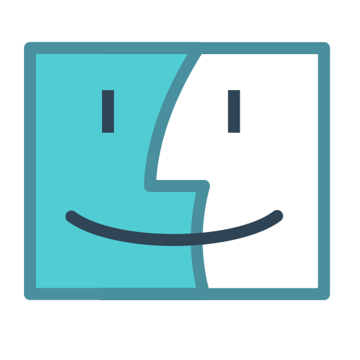 Mac Os Finder Face Avatar Icon Free Transparent Png Icon Download (teal, gray, greenish blue, black)