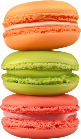 Macaroons Png Transparent (chocolate, olive, gold, black, salmon)