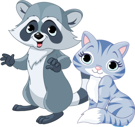 Raccoons Png Isolated Pic (gray, lavender, black, silver, white)