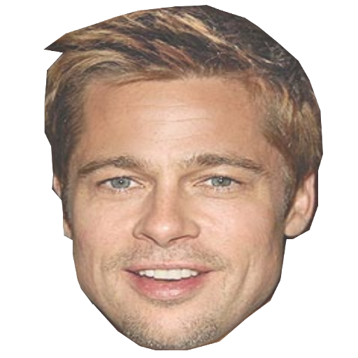 Face Brad Pitt Png Clipart (black, chocolate, salmon)