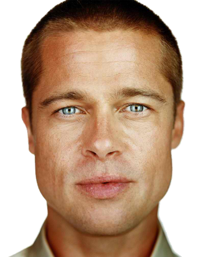 Face Brad Pitt Png Image (black, silver, pink, chocolate)