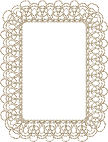 Lace Frame Png File (silver, black)