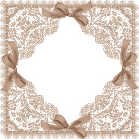 Lace Frame Png Image (silver, black)