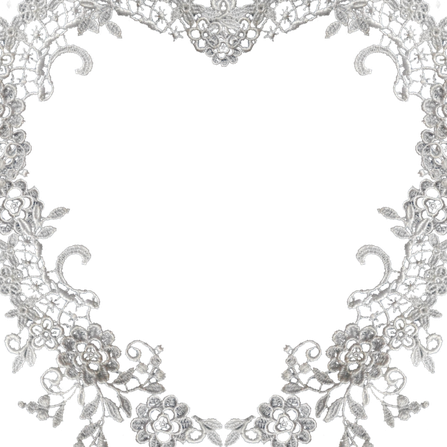 Lace Frame Png Pic (gray, silver, black)