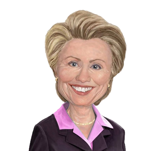 Face Hillary Clinton Transparent Png (indigo, black, white)