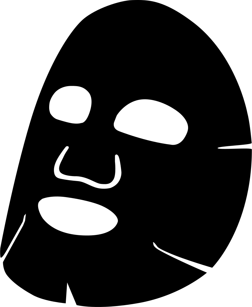 Face Mask Silhoutte Png Image (black, white)