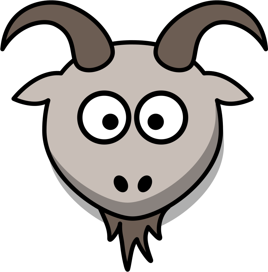 Face Vector Goat Png (black, gray, silver, white)