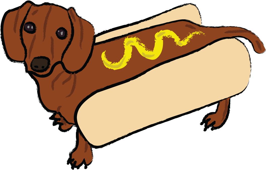 Dachshund Png Pic (black, olive, pink)