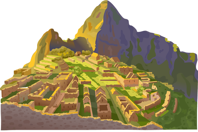 Machu Picchu No Background (olive, gray)