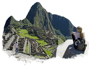 Machu Picchu Transparent Background (navy, black)