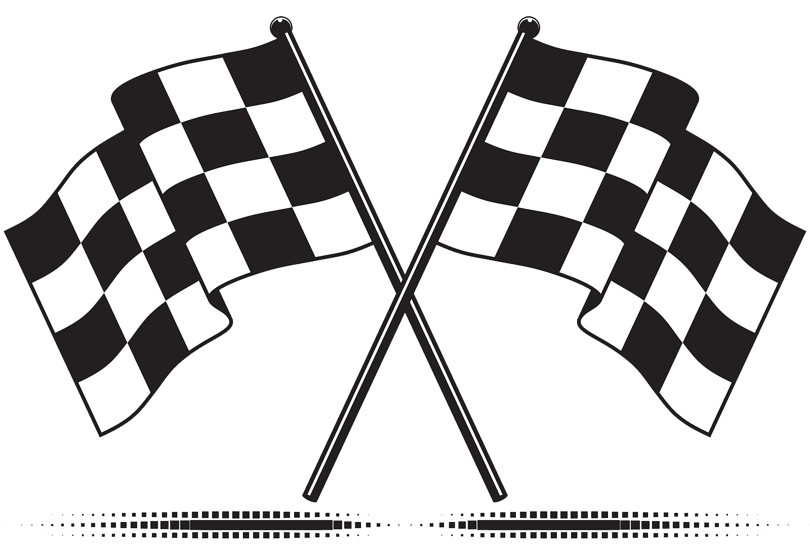 Racing Flag (black, white)