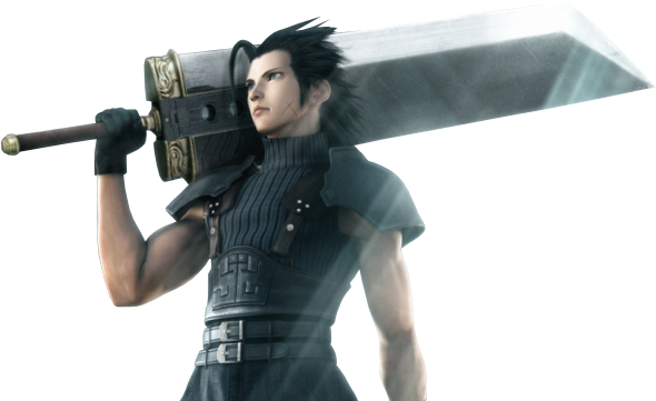 Zack Fair Background Png (black, lavender, white, gray)