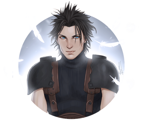 Zack Fair Transparent Png (black, indigo, white)