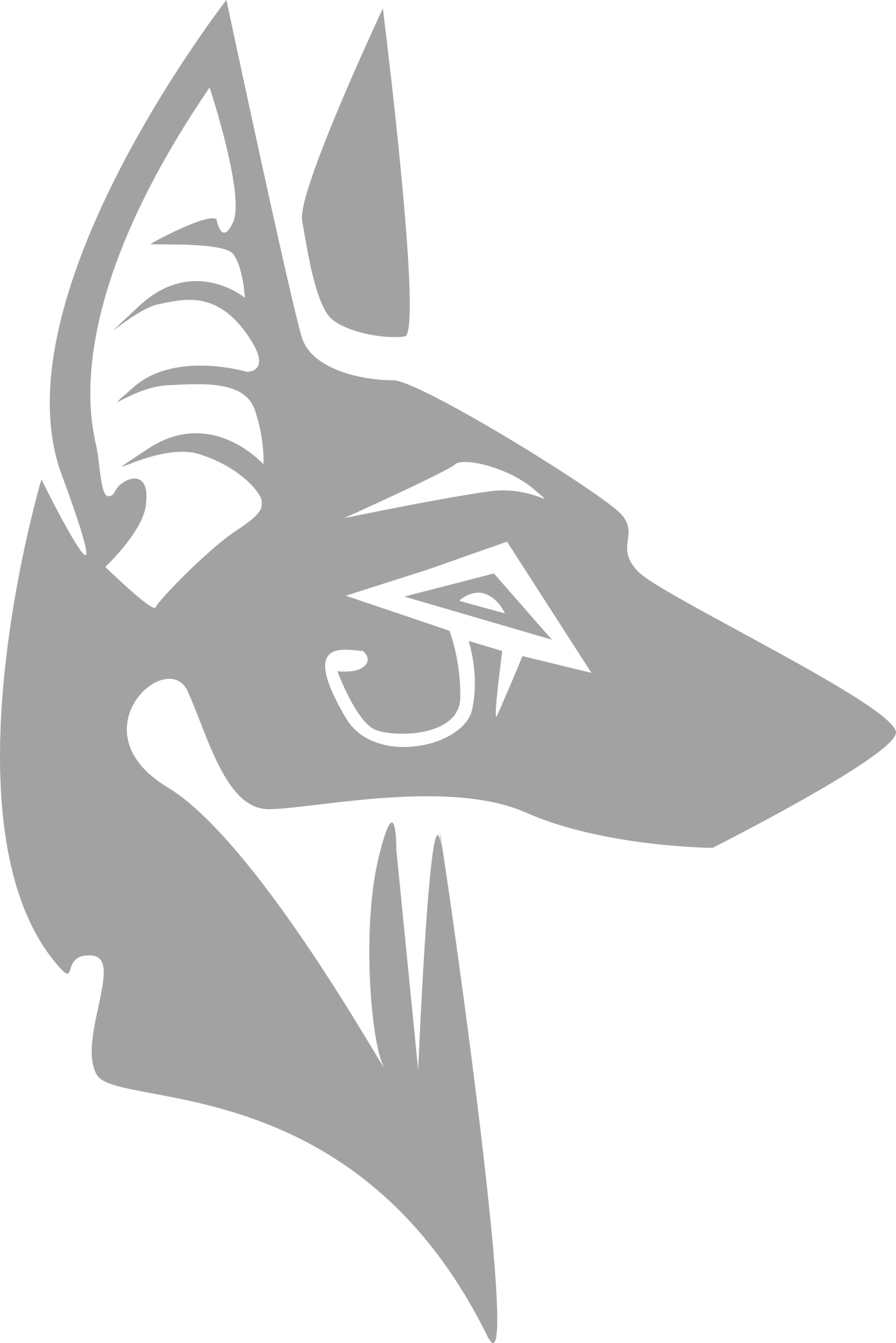 Jackal Png Background Image (white, silver, lavender, gray)