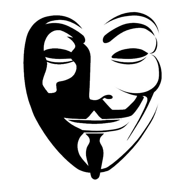 Hacker Mask Png Transparent Image (black, gray, silver, white)